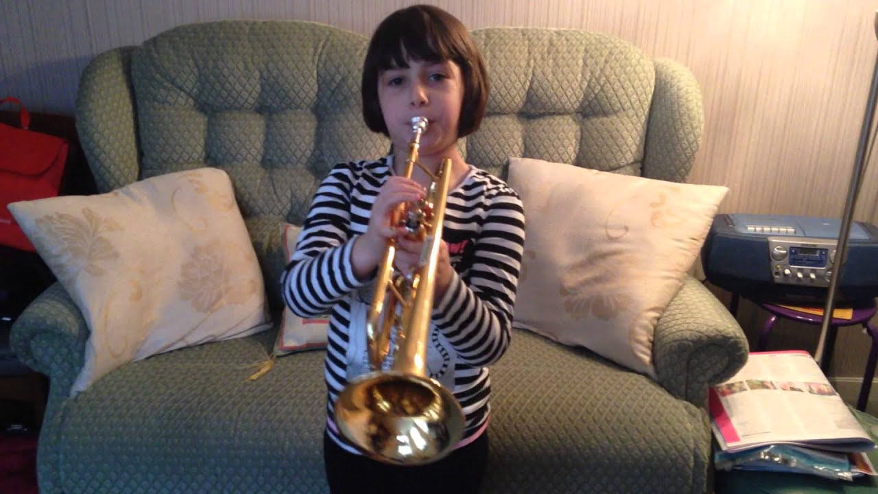 Emily playing the trumpet - YouTube