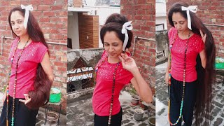 New Look New Hair Styles Making Of Hair Bun For So Very Long Hair In A New Style