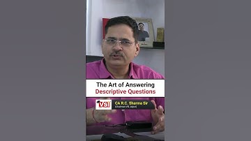 Mastering the Art of Answering Descriptive Questions 📝✨ | Tips by Dr. CA R C Sharma Sir
