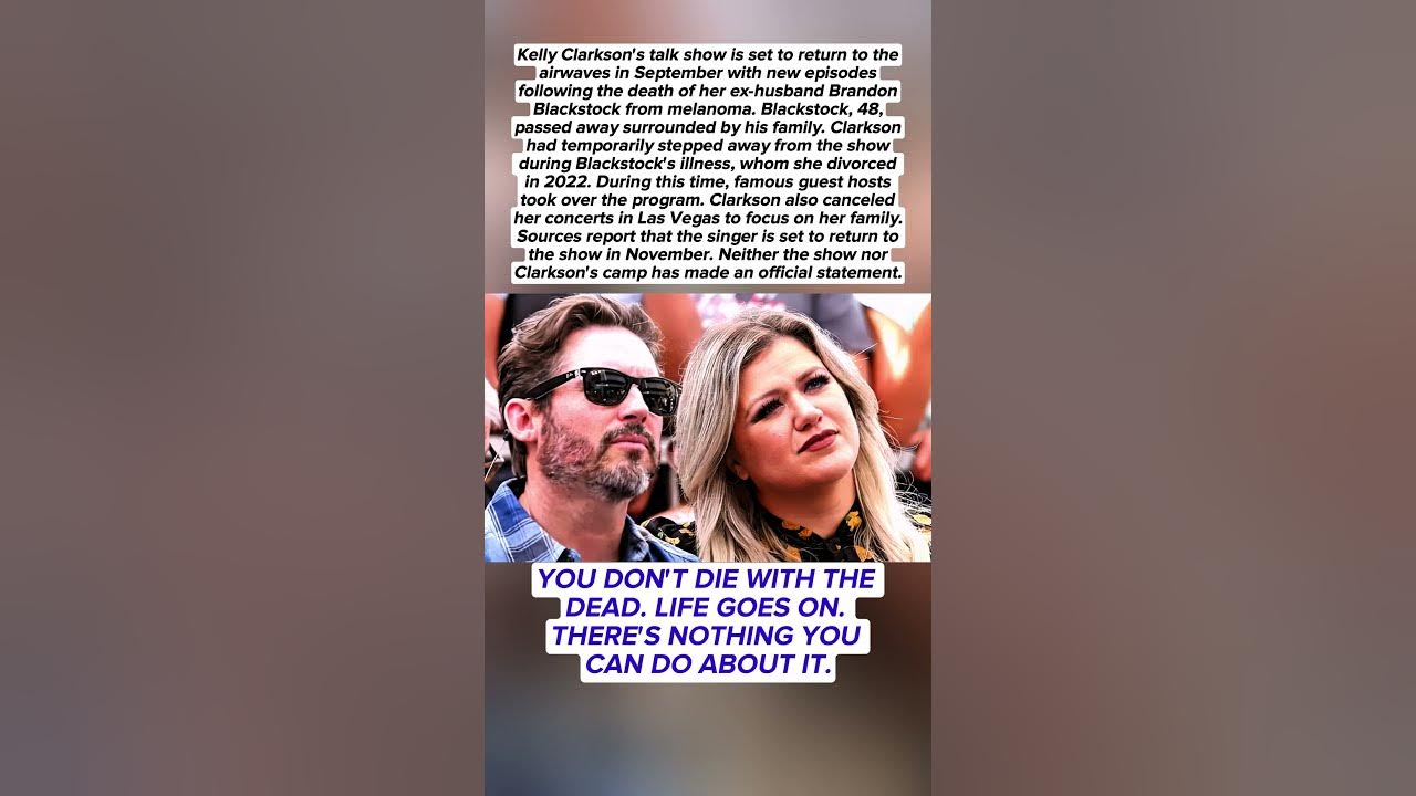 Kelly Clarkson is returning to talk shows following the passing of her ex-husband Brandon Blackstock