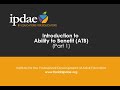 Introduction to Ability to Benefit (ATB) - Part 1