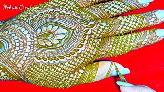 Easy &simple Bridal mehndi design ll marwadi dulhan mehendi ll back hand beautiful  mhandi design ll