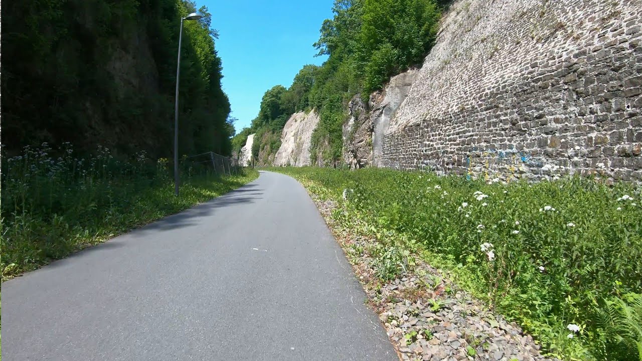 [4K] Велоспорт Вупперталь | Нордбантрассе (Ши - Фохвинкель)