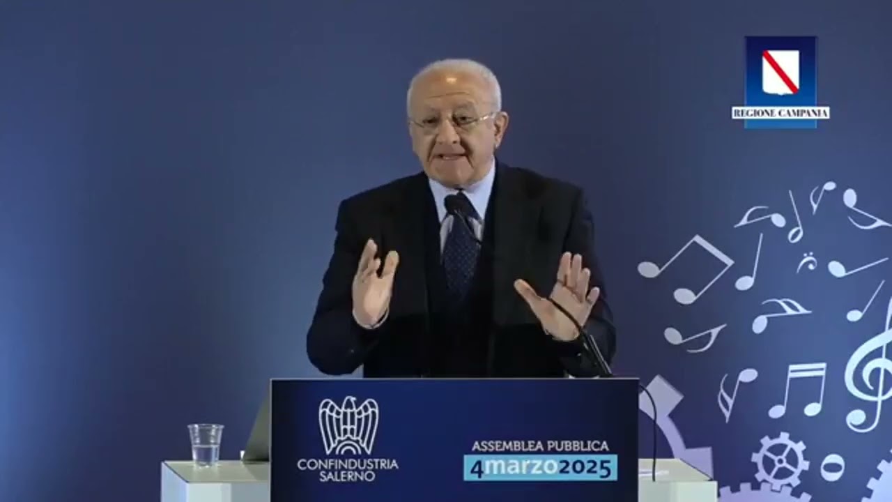 De Luca - Il mio intervento all'Assemblea di Confindustria Salerno (04.03.25)