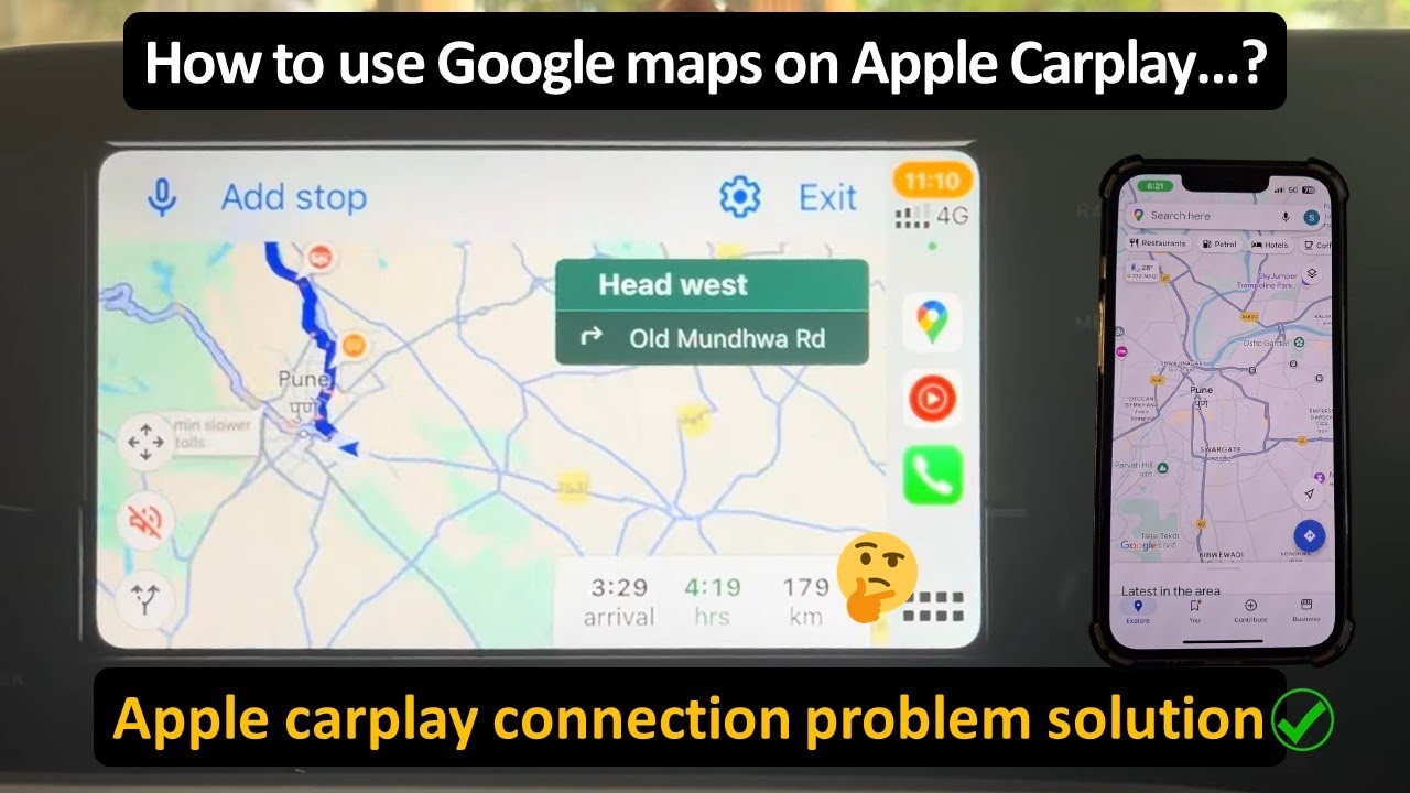 Hyundai Exter Apple CarPlay Google Maps कैसे Connect करें? | Connection ...