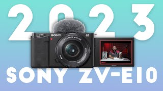 2023 eng zo'r 4K budjet kamera Sony ZV-E10 bloggerlik uchun kamera video obzor