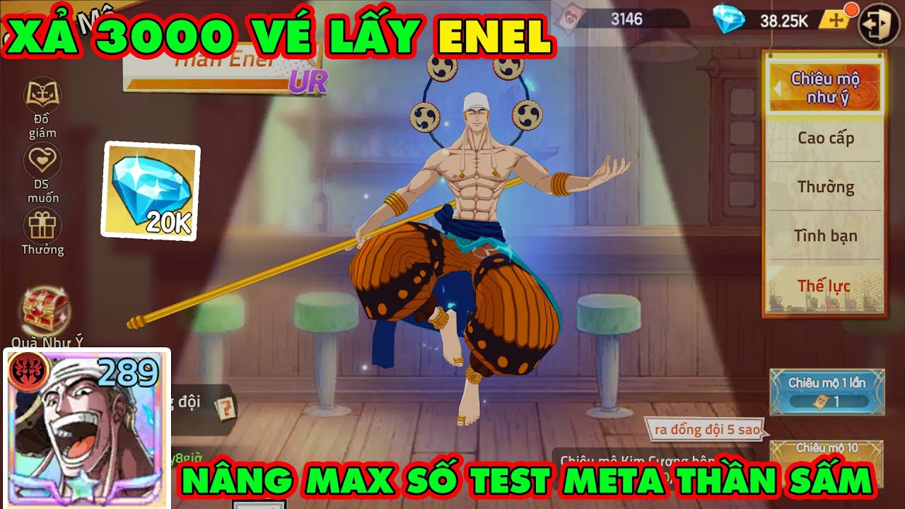 Haki Huyền Thoại - Siêu Phẩm Xả 3000 Vé Chiêu Mộ Như Ý Nâng Từ 0 Đến Max SP Cho Thần Sấm Enel