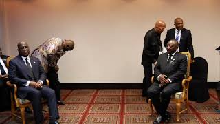 President Ramaphosa meets with Presidents of the troops forwarding countries to the DRC|