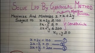 Lec-3 Graphical method LPP [ Maximise and Minimise ] #bcom#operationresearch#punjabuniversity