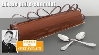 Bûche poire chocolat - Bûche de Noël par Chef Sylvain