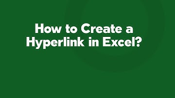 How to Create a Hyperlink in Excel?