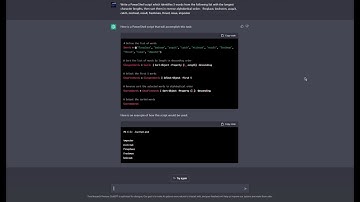 ChatGPT  - Write a PowerShell script that will...