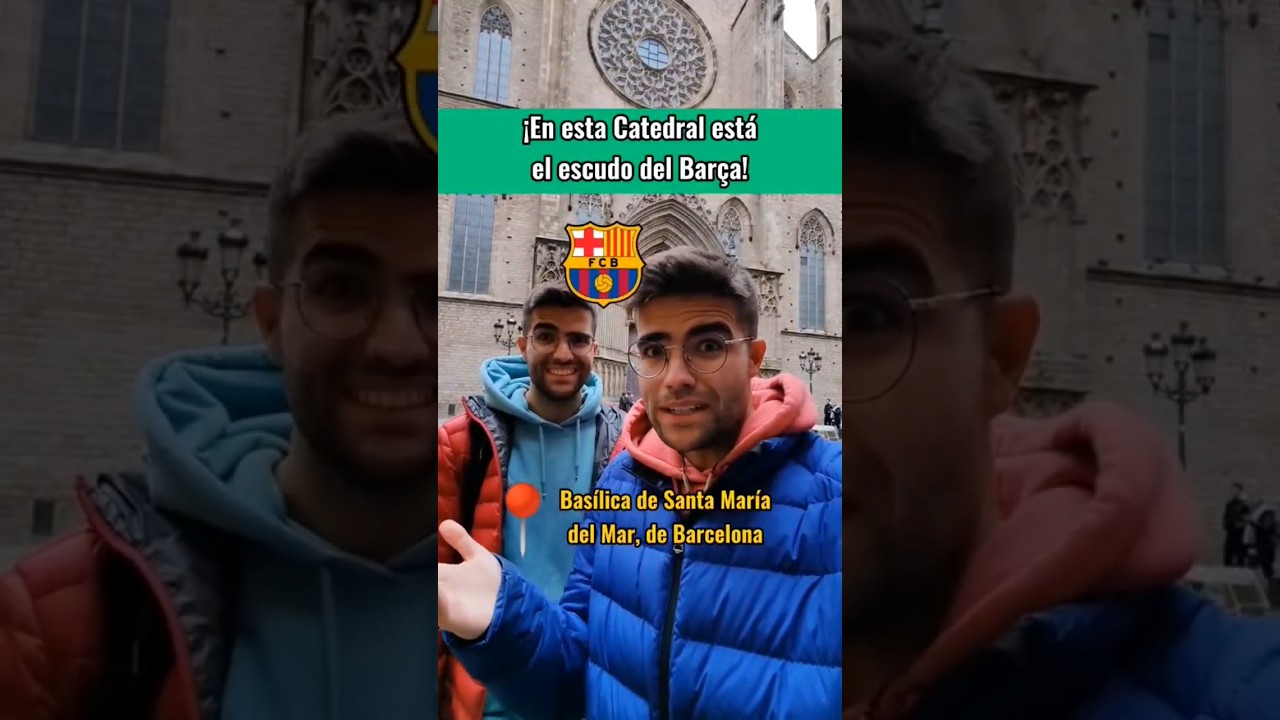 La Catedral del Mar y el escudo escondido del Barcelona 🛡️⛪ #barcelona #viajes #fcbarcelona #españa