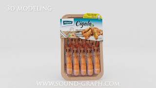 3D Crayfish Modeling & Package- Sound-Graph-