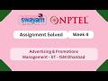 Advertising &amp; Promotions Management Week 4 | NPTEL ANSWERS 2026 #nptel2026 #myswayam #nptel