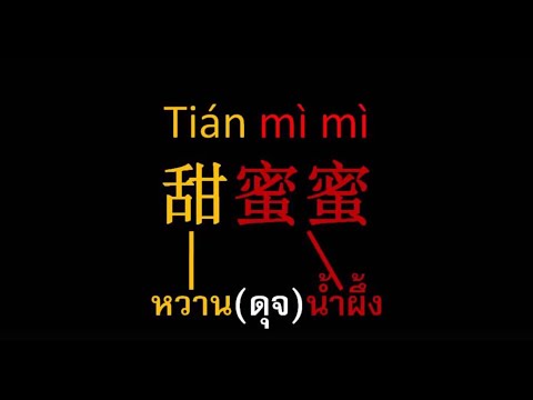 甜蜜蜜/TiánMìMì/เถียนมี่มี่/หวานดุจน้ำผึ้ง/แค่ฟังเพลินๆก็ได้เรียนภาษาจีนและจดจำอักษรจีนได้โดยอัตโนมัติ