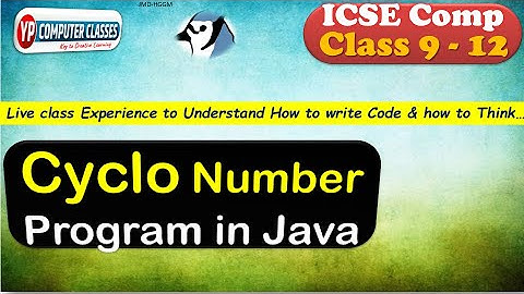 How to write Cyclo number program in Java | YP Computer Classes | Java Programming