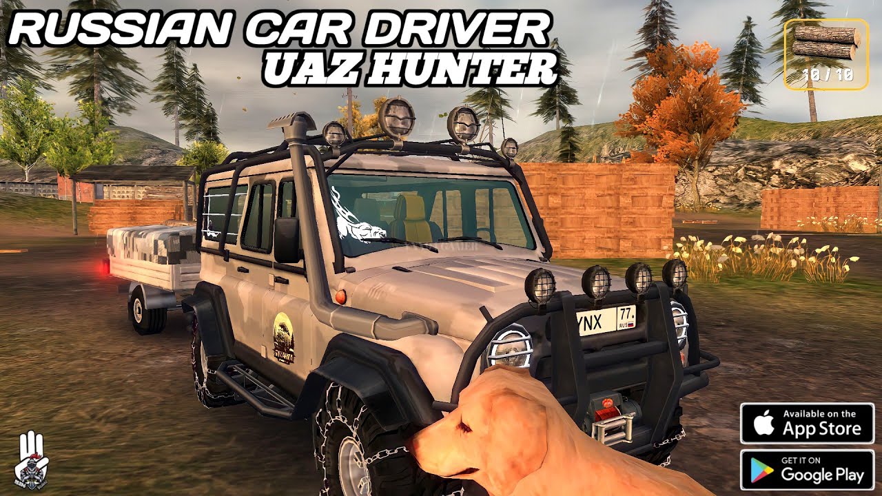 Russian car driving uaz