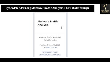 Cyberdefenders.org Malware Traffic Analysis Part 5 CTF Walkthrough