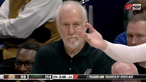 Gregg Popovich puts up a shot after Brandon Ingram passes him the ball 🤣  NBA on ESPN