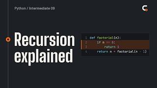 Python Recursion Explained: Call Stack and Base Case (Intermediate #9)
