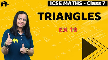 Triangles Class 6 ICSE Maths | Selina Chapter 19 | Exercise 19  Angles, types, Median, Altitude