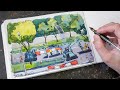 Sketching the road works (timelapse tutorial)