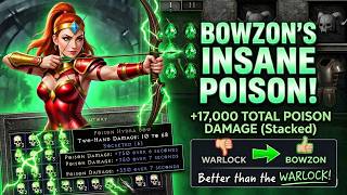 Bowzon STACKED with Poison Gems & Charms is GODLY (Better Than Warlock) #diablo2resurrected #diablo