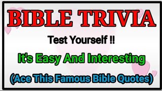 Bible Trivia || Will You Ace This Famous Bible Quotes Quiz? || Test Yourself It's Interesting PART-I screenshot 3
