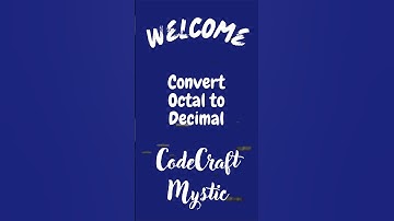 Convert Octal to Decimal | C Programming Exercise