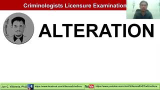 ALTERATIONS OF DOCUMENT: ITS METHOD AND DETECTION (Part 1)