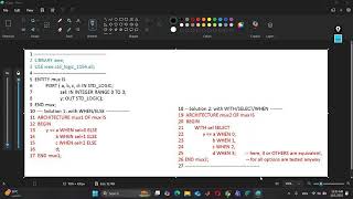 VHDL Multiplexer, DFF, Counter