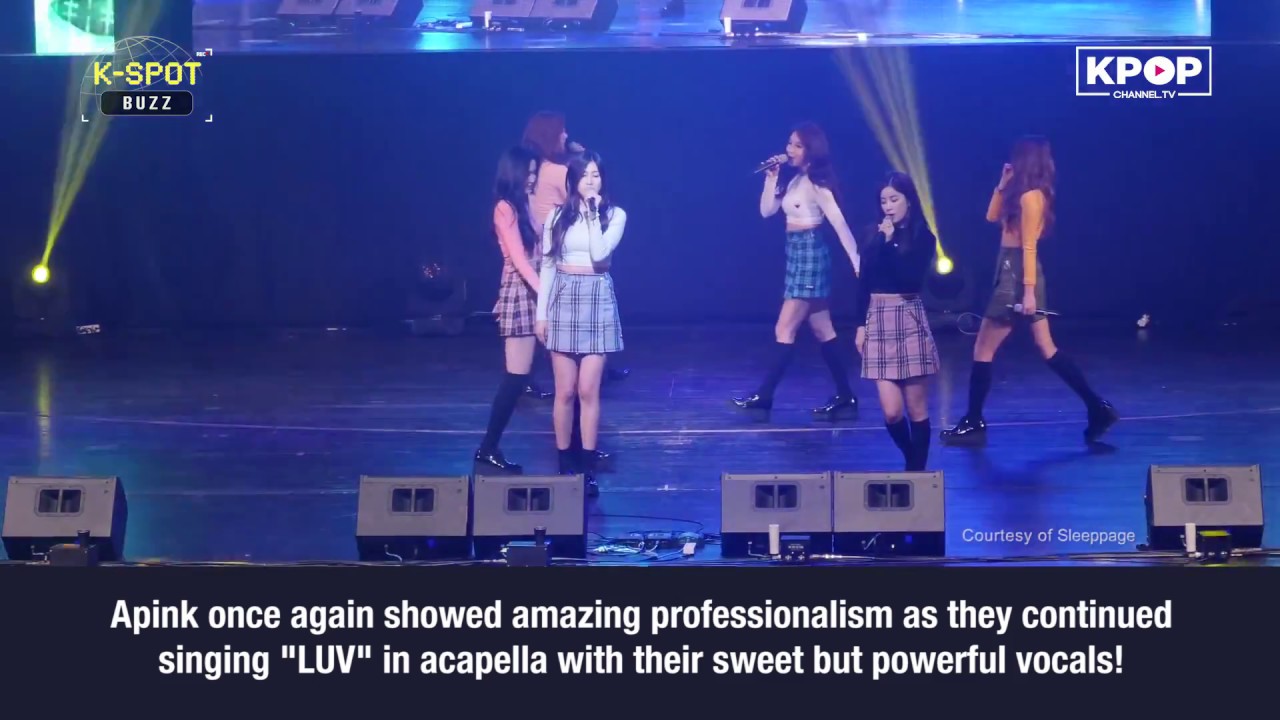 [K-SPOT] Watch how Apink deals with sound system problem 😍