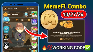 memefi daily secret combo code today 27 october | memefi daily combo | memefi combo code today