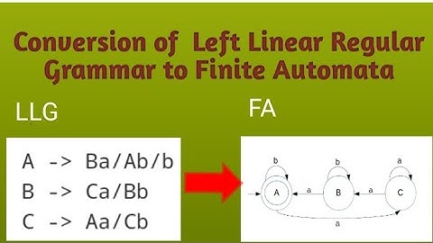 Left Linear Grammar to Finite Automata