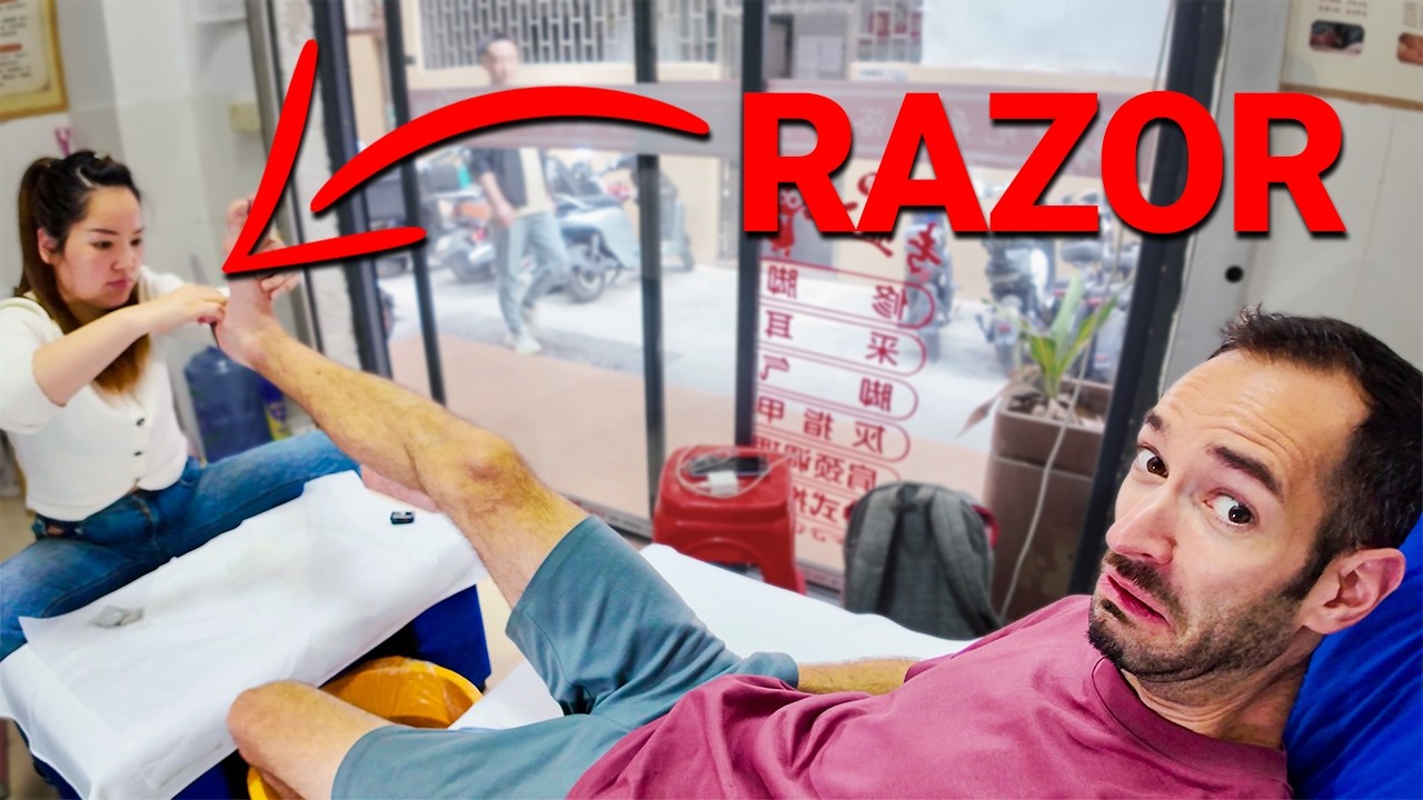 Foot Massage in China (But She Used a Razor?! 😱) - Shenzhen 🇨🇳