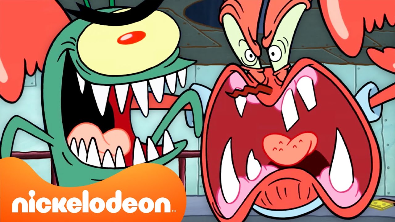 SpongeBob | 60 MENIT Tuan Krabs & Plankton 🦀👁️  | ‪@SpongeBobOfficial‬ | Nickelodeon Bahasa