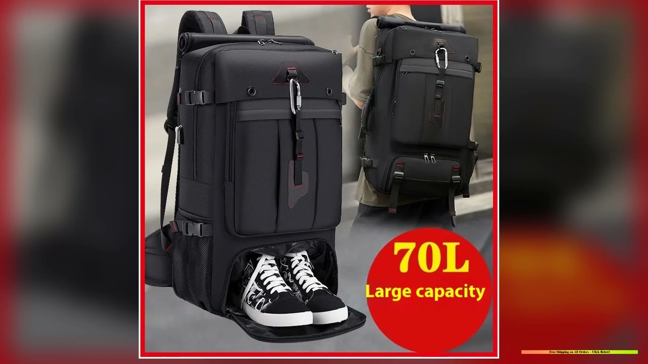 50L 70L Large Capacity Travel Backpack Luggage Sports Training Fitness Independent Shoes Storage