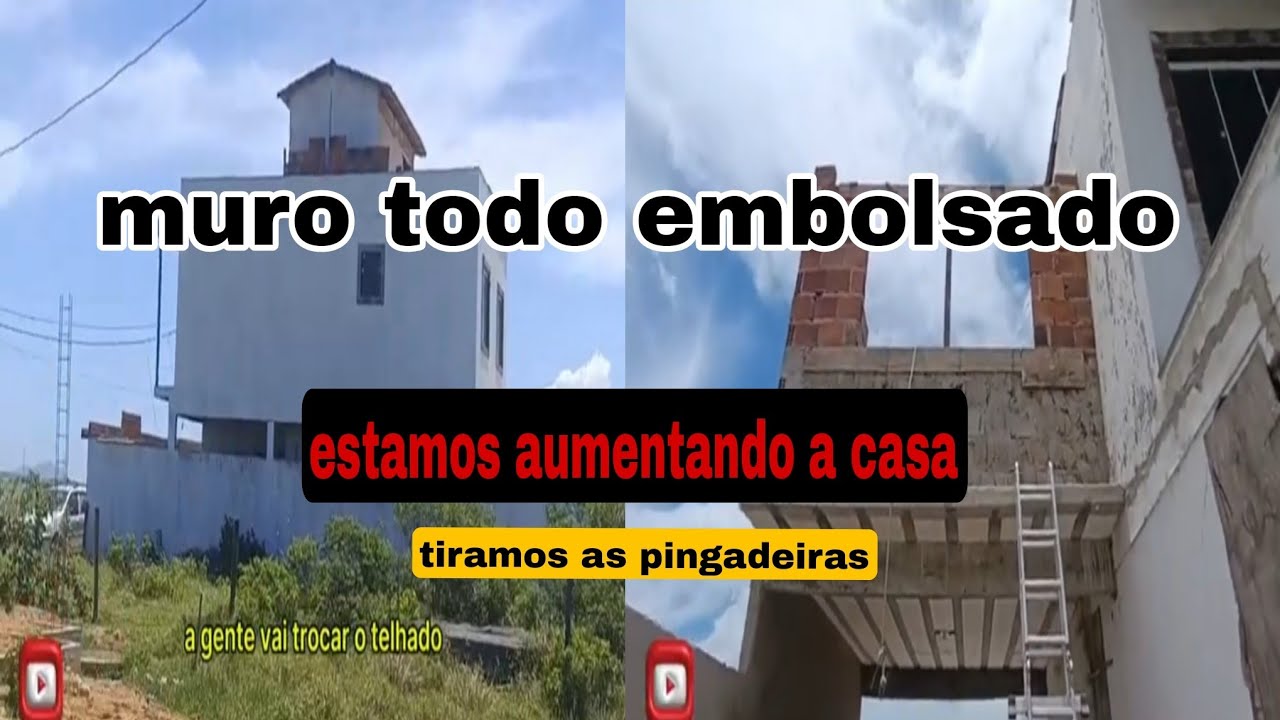 #atualizaçãodaobra 22 | vamos aumentar casa,  tiramos as pingadeiras muro embolsado