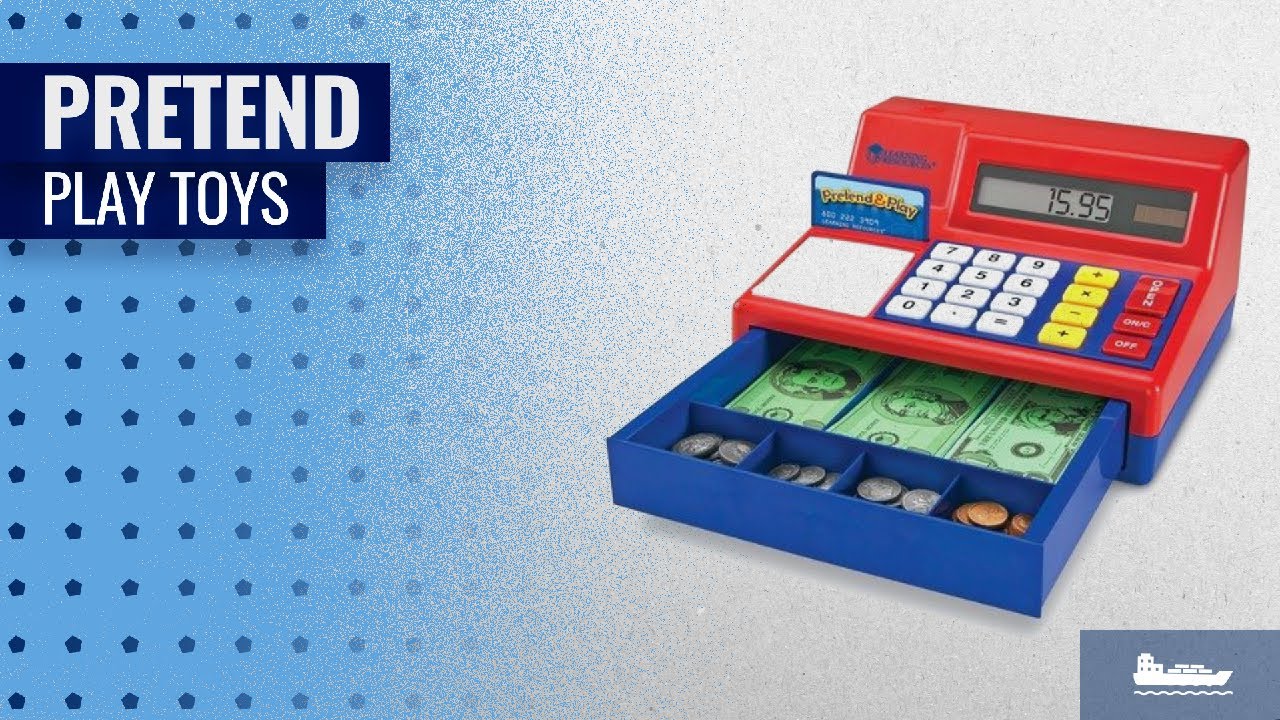Money & Banking Pretend Play Toys: Learning Resources Pretend and Play Calculator Cash Register, Set