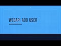Add user with development api