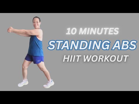 10 Minute Standing Abs HIIT Workout [NO REPEAT/LOW IMPACT] - YouTube