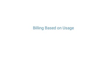 Usage Based Billing