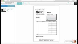 NCR Duplicate Docket Books being edited from a free online template.