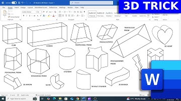 MS Word 3D Model Trick | 3D Geometric Shapes | MS Word Tricks