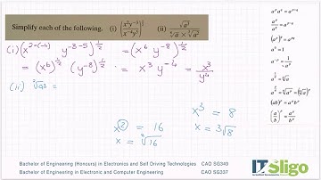 Indices Examples 3 Leaving Cert Higher Level Maths