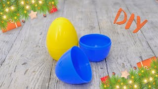 Замечательная идея из веревки и пластикового яйца ❄️ Новогодний декор своими руками🎄