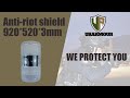 Military Transparent PC anti-riot shield 920*520*3mm