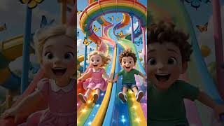 Slippery Color Slides Song! 🌈 | Fun Learning for Kids #kidssongs #shorts