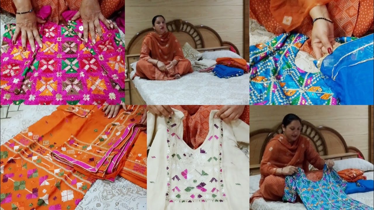 ਜਾਗੋ ਦੇ ਪ੍ਰੋਗਰਾਮ ਲਈ ਫੁਲਕਾਰੀ ਦੀ ਕਢਾਈ ਵਾਲੇ ਸਪੈਸ਼ਲ ਸੂਟ 🎉// punjabi suit by @vishavboutique 